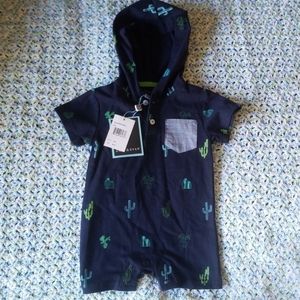 NWT Andy & Evan Hooded Cactus Romper